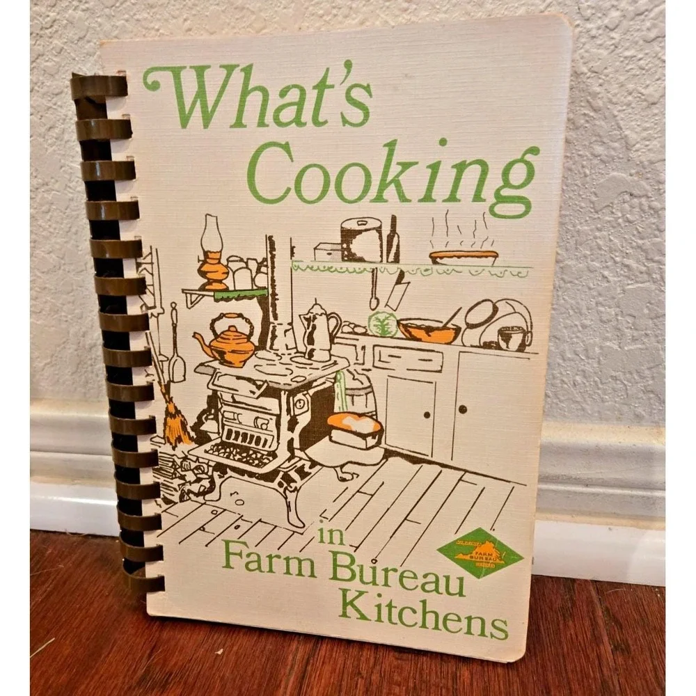 Vintage What's Cooking Farm Bureau Kitchens VA Cookbook 1970s spiral bound